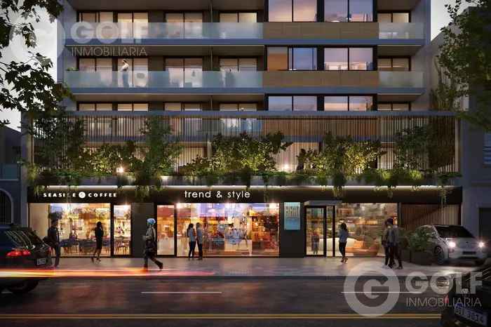 Venta de apartamento de 1 dormitorio con terraza en Pocitos
