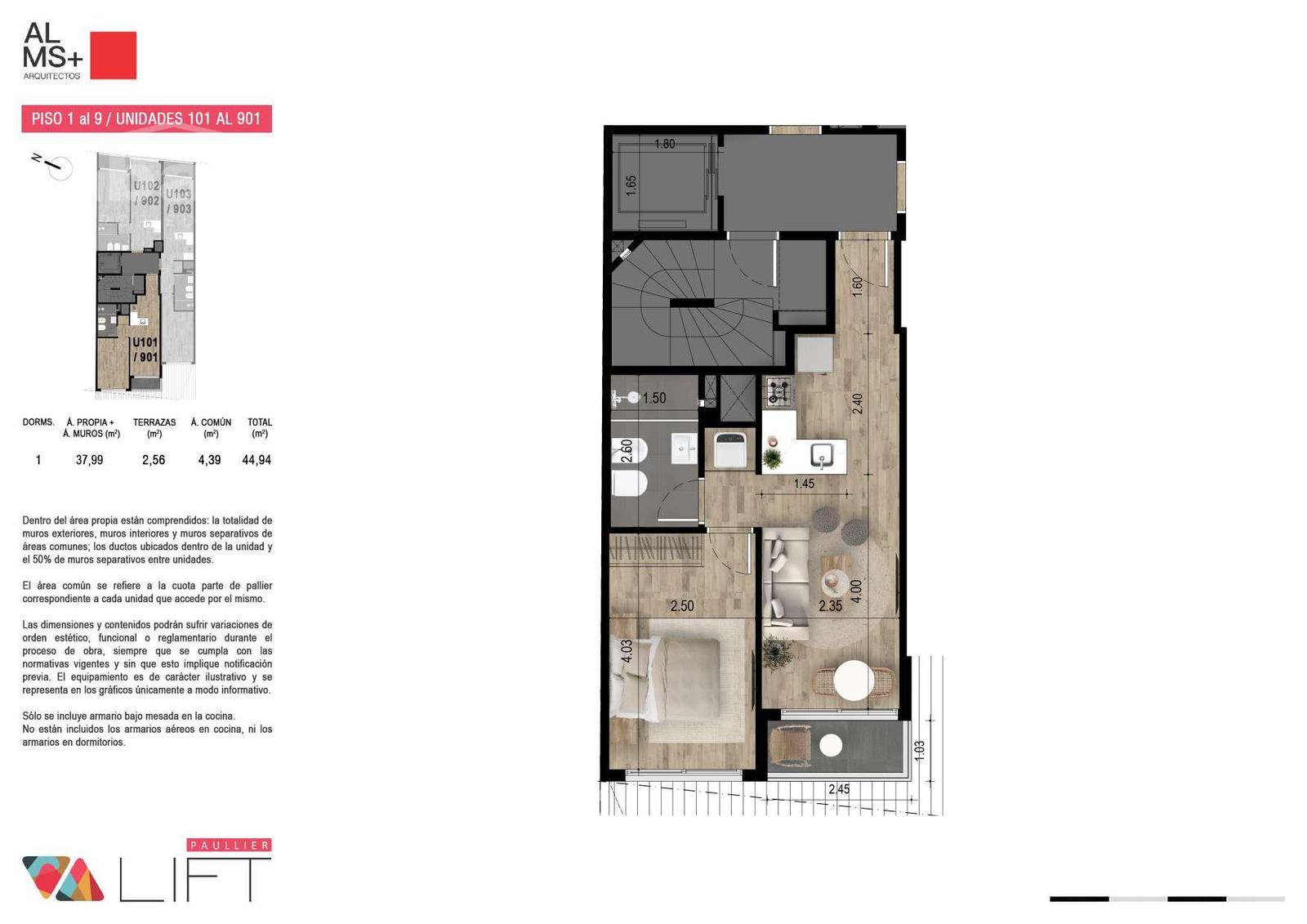 Apartamento en Tres Cruces, propiedad 272745 -Imagen 2