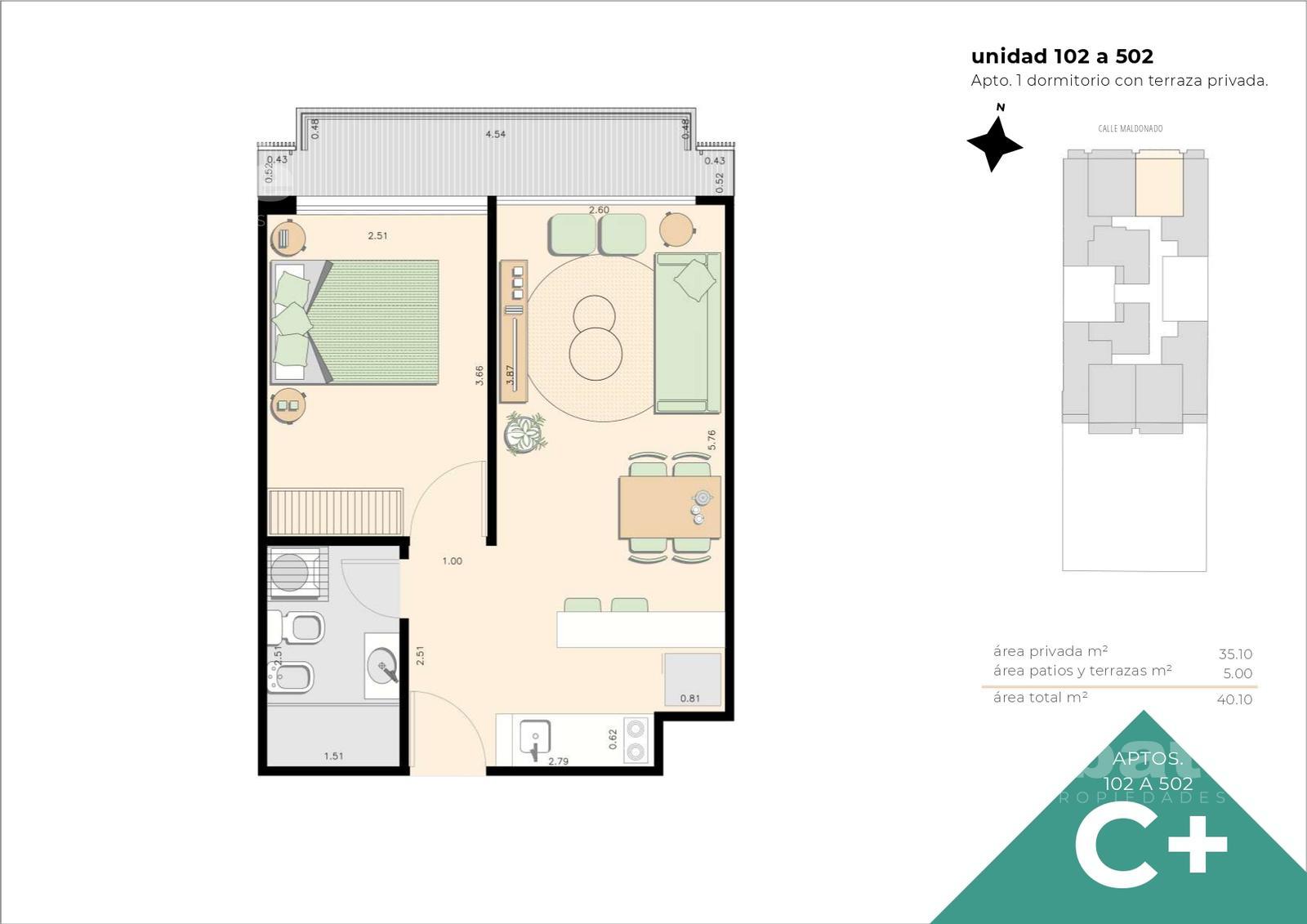 Apartamento en Barrio Sur, propiedad 273883 -Imagen 14
