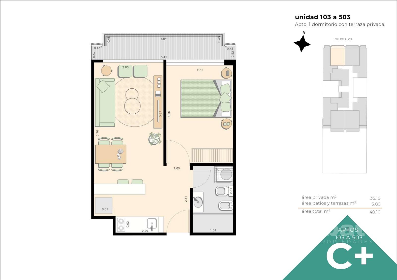 Apartamento en Barrio Sur, propiedad 273884 -Imagen 15