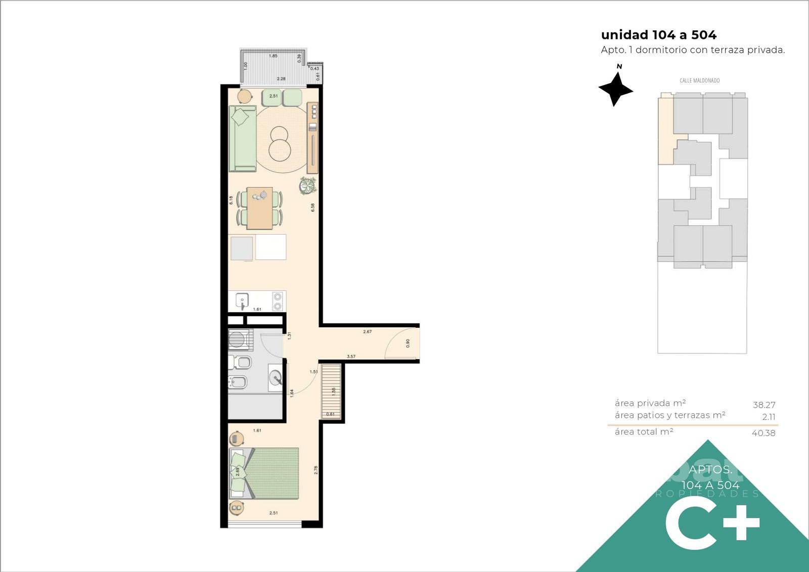 Apartamento en Barrio Sur, propiedad 273887 -Imagen 15
