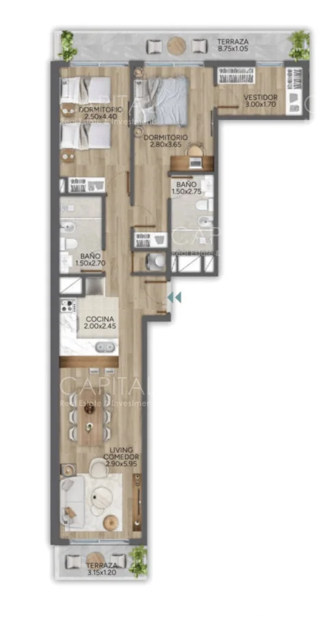 Apartamento en Parque Rodó, propiedad 277845 -Imagen 9