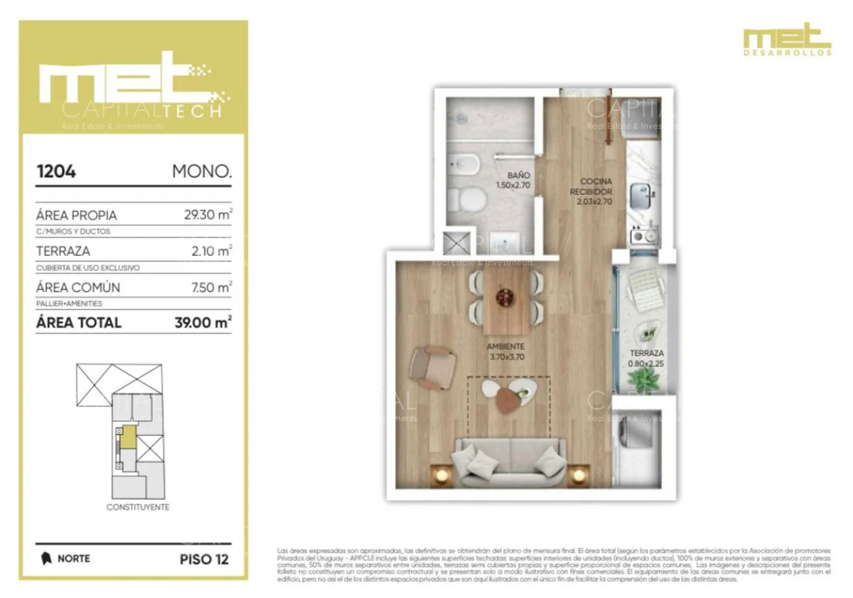 Apartamento en Cordón, propiedad 277993 -Imagen 5
