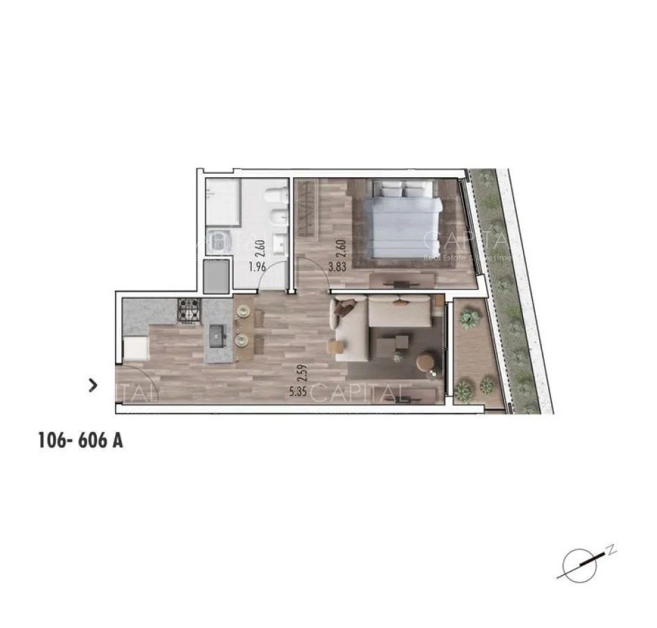 Apartamento en La Blanqueada, propiedad 279583 -Imagen 11