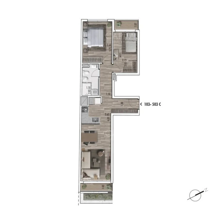 Apartamento en La Blanqueada, propiedad 279583 -Imagen 12