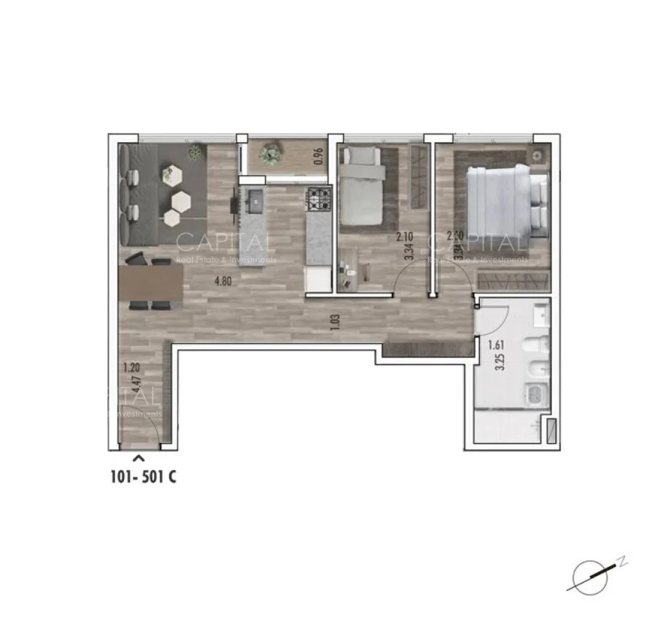 Apartamento en La Blanqueada, propiedad 279583 -Imagen 13