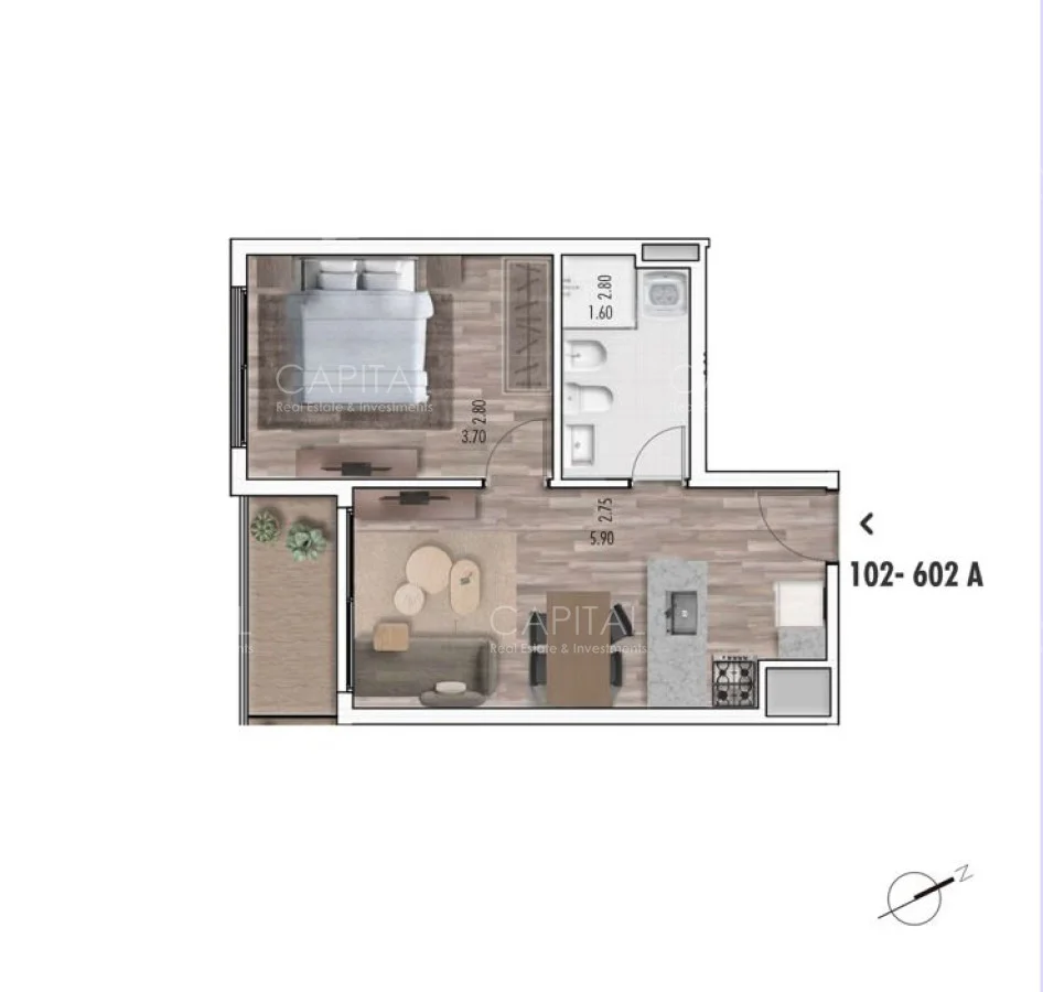 Apartamento en La Blanqueada, propiedad 279583 -Imagen 10
