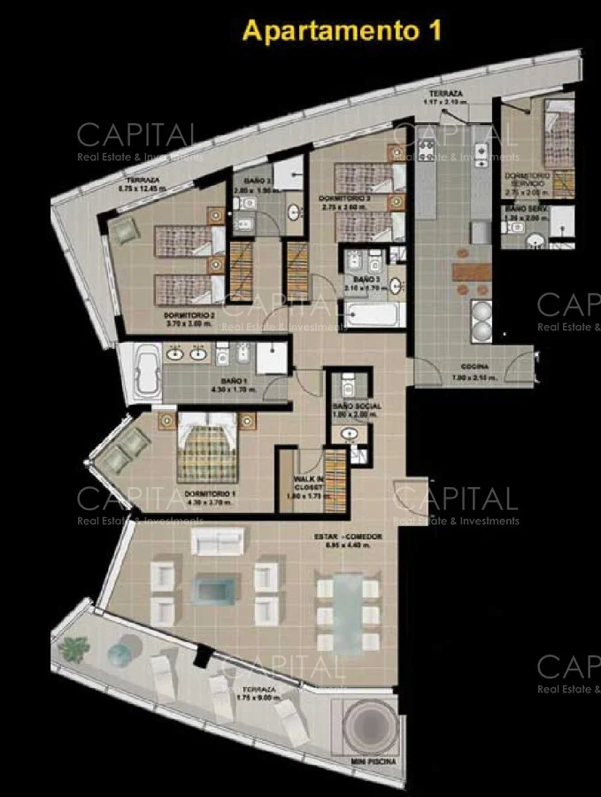 Apartamento en Playa Mansa, propiedad 281569 -Imagen 23