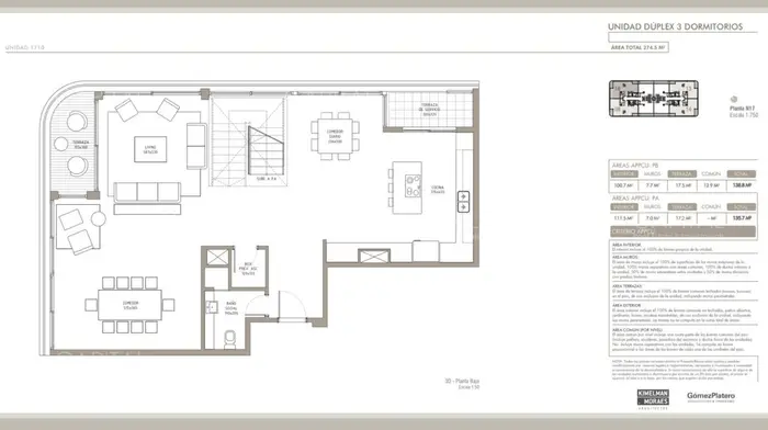 Duplex de tres dormitorios en Carrasco Boating