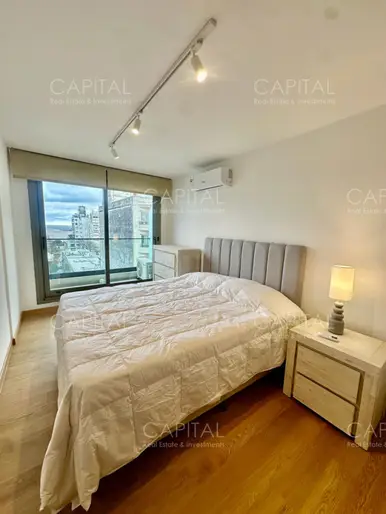 Apartamento de un dormitorio con garaje en alquiler zona Parque Rodo amoblado