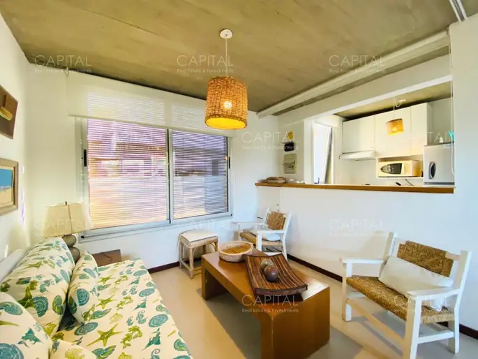 Departamento 1 dormitorio en Manantiales con parrillero