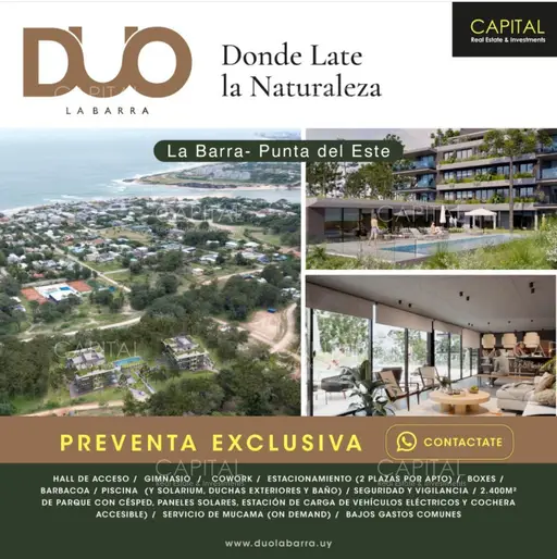 DUO Proyecto en La Barra ideal para vivir todo el año