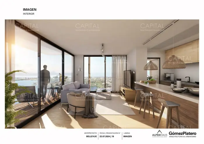 BELLEVUE - Exclusivo Apartamento de 3 dormitorios, 2 baños y balcón - Vista al lago!