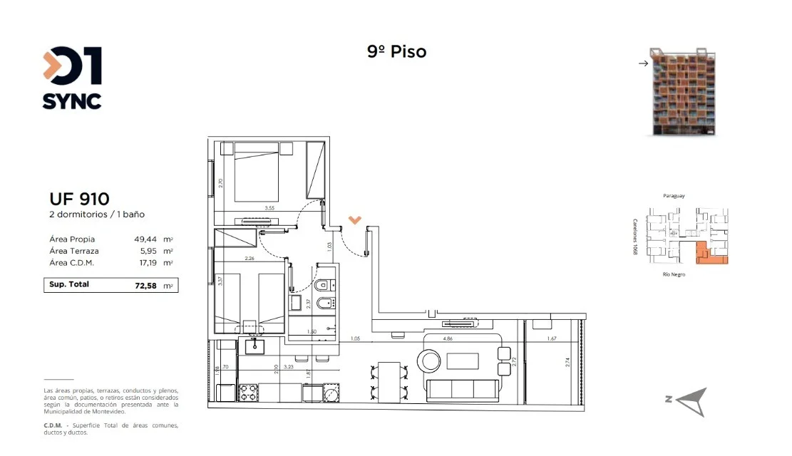 Apartamento en Barrio Sur, propiedad 282872 -Imagen 8