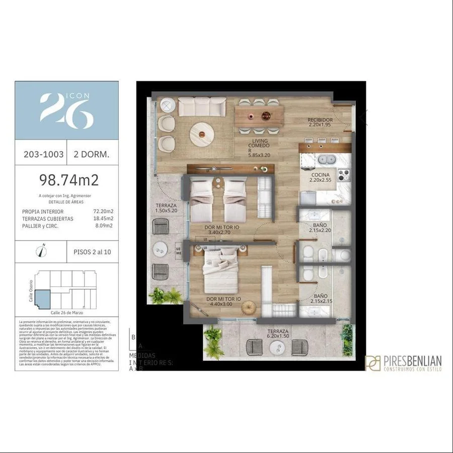 Apartamento en Pocitos Nuevo, propiedad 258925 -Imagen 6