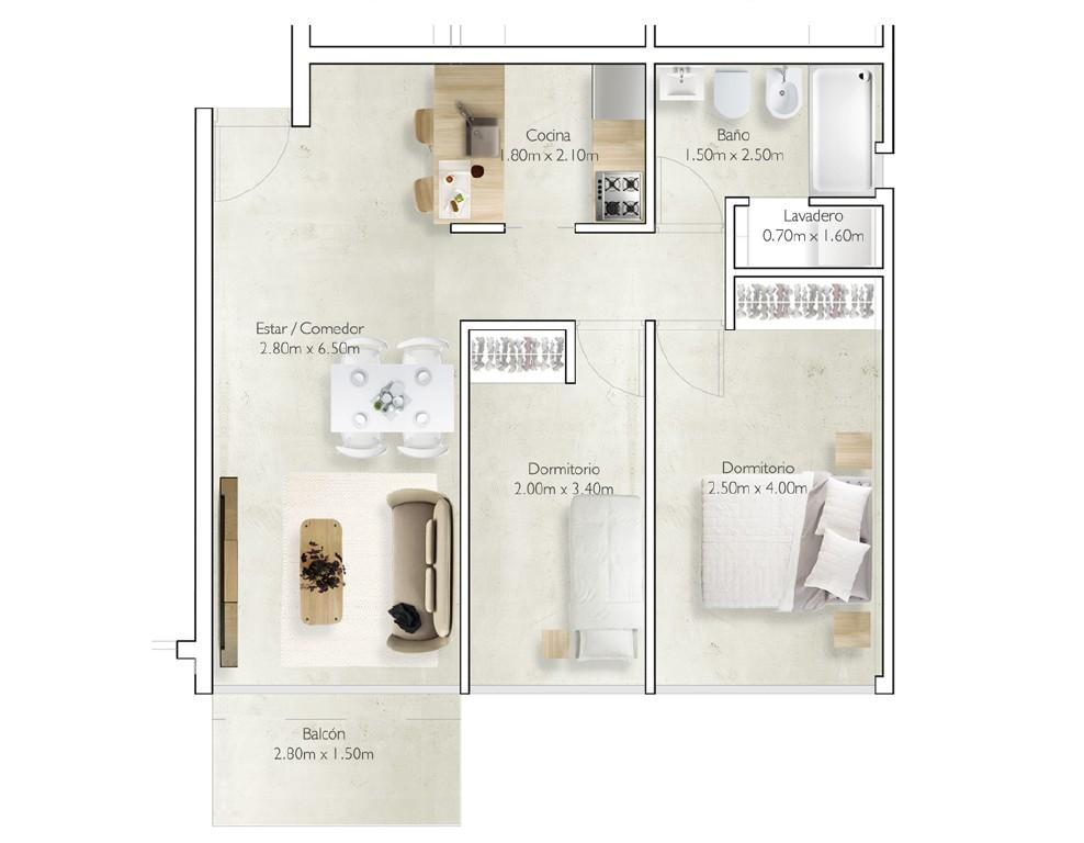 Apartamento en Maldonado, propiedad 259152 -Imagen 2