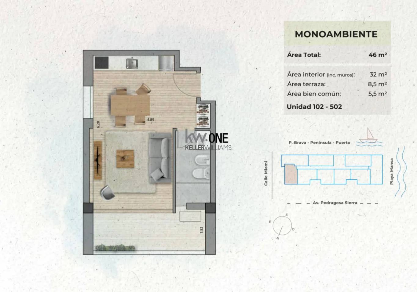 Apartamento en Playa Mansa, propiedad 295752 -Imagen 12