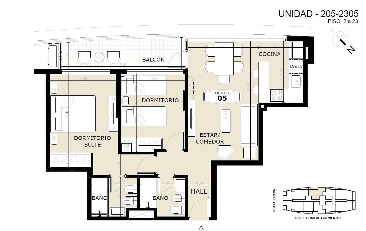 Apartamento en Playa Brava, propiedad 296389 -Imagen 5