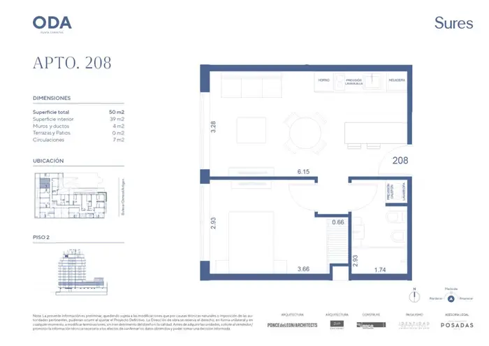 Venta apartamento, 1 dormitorio a estrenar, Punta Carretas, ODA