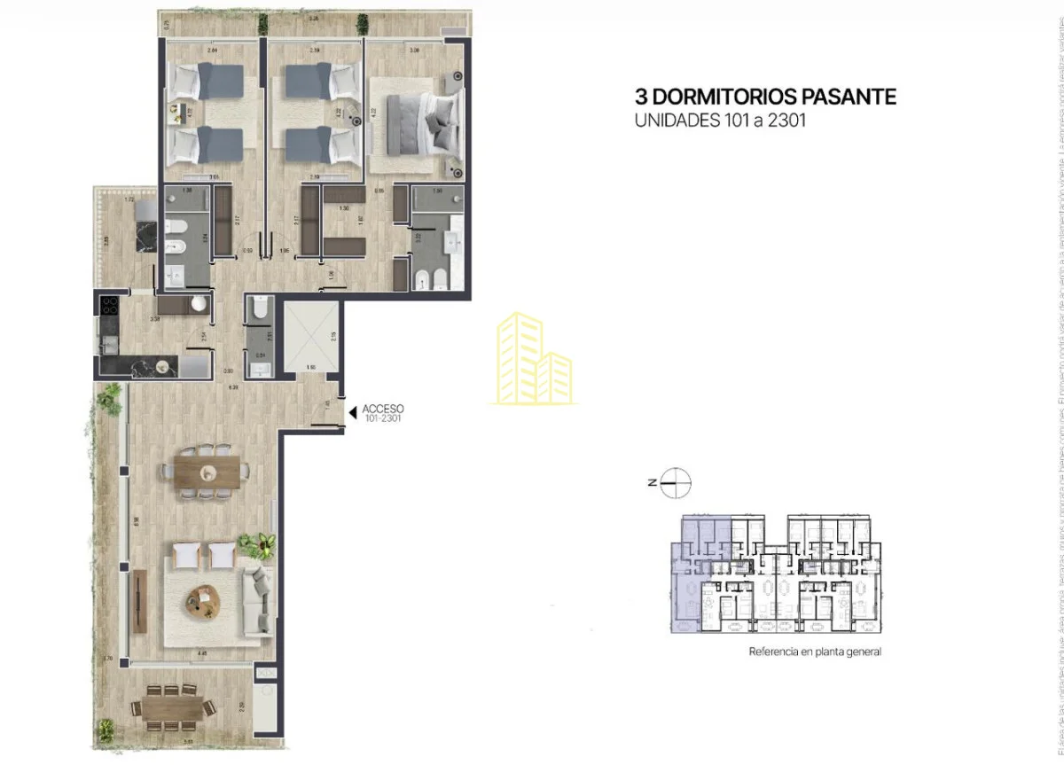 Apartamento en Playa Mansa, propiedad 293891 -Imagen 3