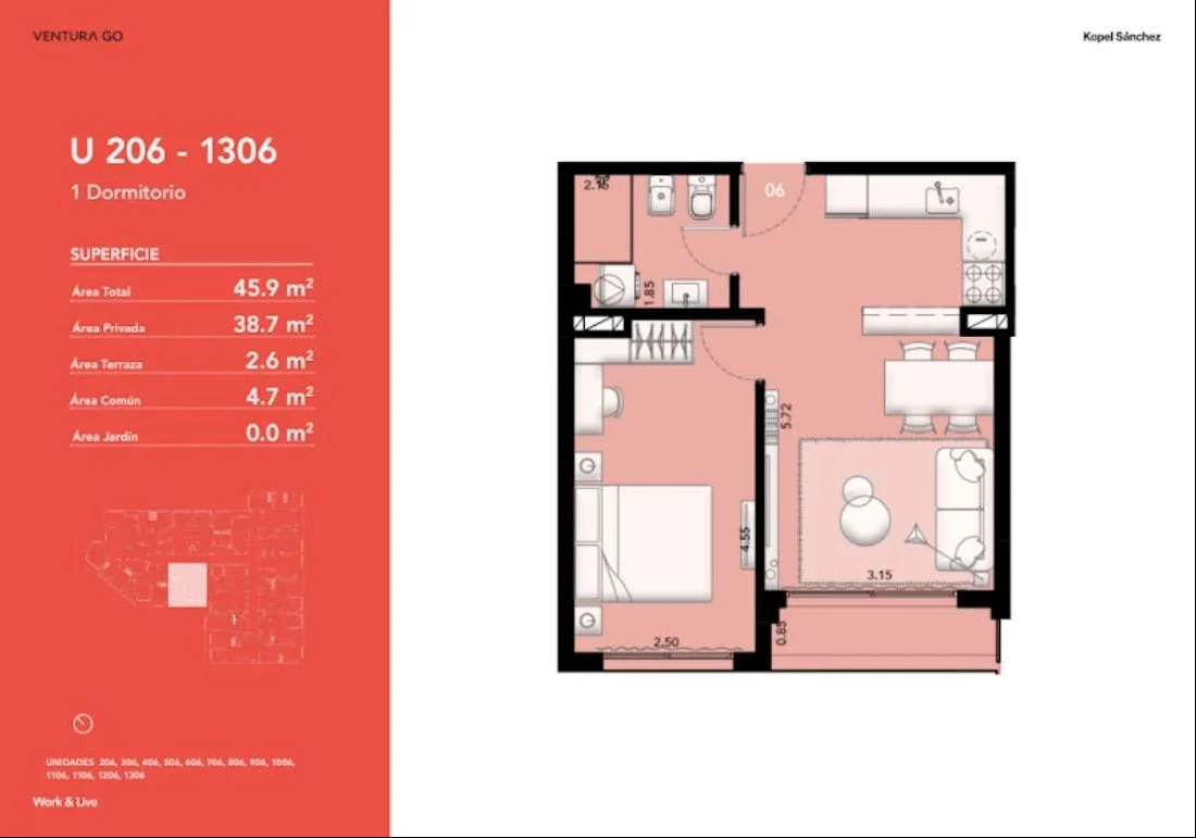 Apartamento en Tres Cruces, propiedad 270604 -Imagen 12