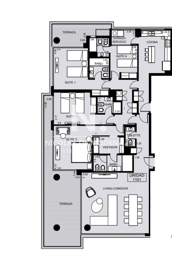 Apartamento en Playa Mansa, propiedad 272789 -Imagen 1