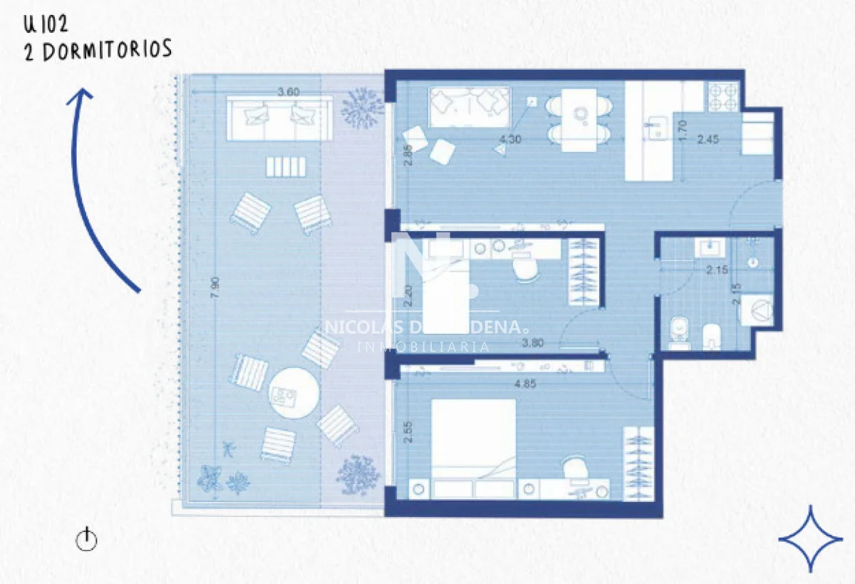 Apartamento en Palermo, propiedad 298575 -Imagen 7
