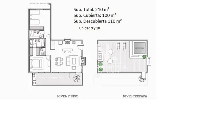 Vende apartamento de 2 dormitorios con terraza en Punta Ballena.