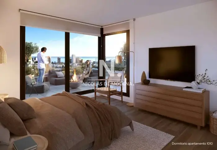 Espectacular Monoambiente en Venta al frente en Piso alto. Barrio Sur,Montevideo.