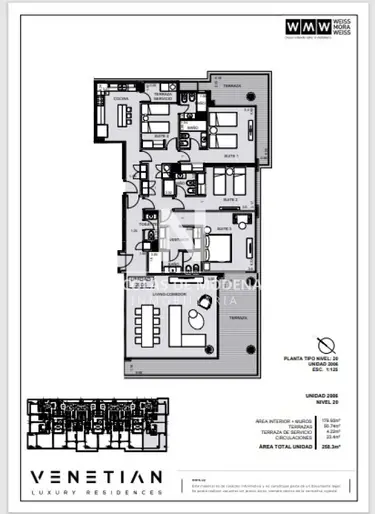 Torre premium frente al mar, 3 suites + dependencia. Playa Mansa