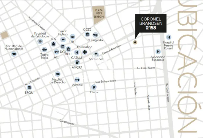 Apartamento de 1 Dormitorio en Cordón. Montevideo