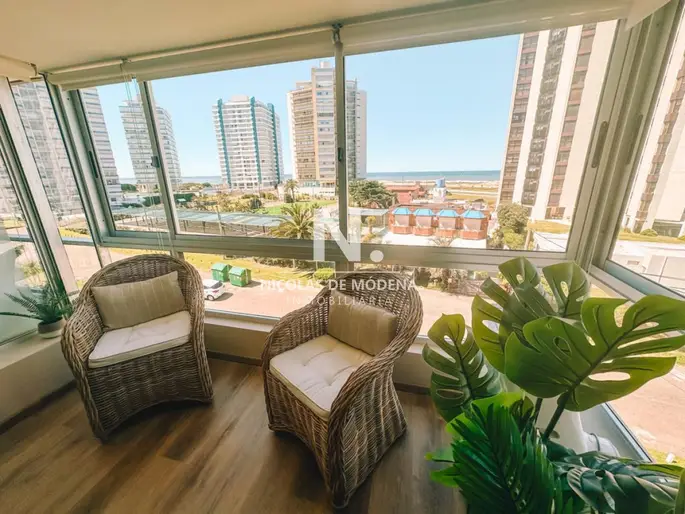 Alquila apartamento de 1 dormitorio con vista espectacular en brava, Punta del Este