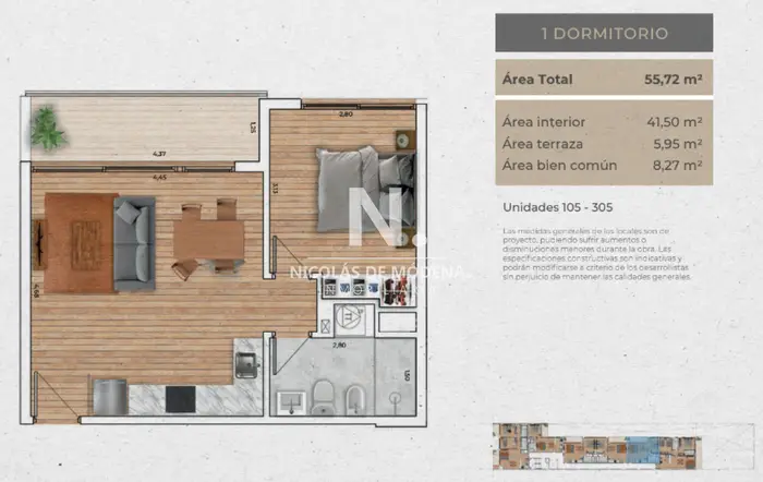 Apartamento de  Dormitorio en Venta, Edificio en Pozo. Malvin Montevideo