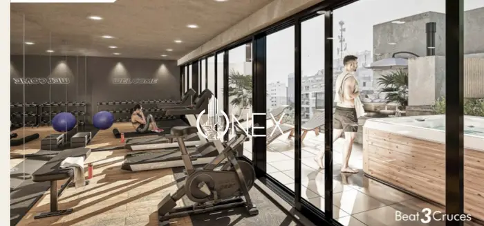 Se vende apartamentos monoambiente en Tres Cruces, Montevideo.