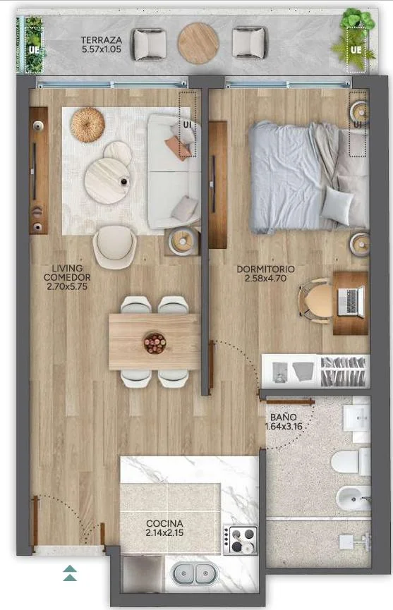 Apartamento en Parque Rodó, propiedad 297759 -Imagen 2