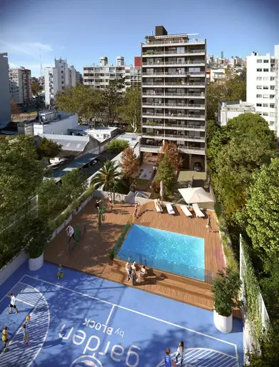 Venta Apartamento Monoambiente Balcón Piscina Cancha Futbol - Basket Amenities - La Blanqueada