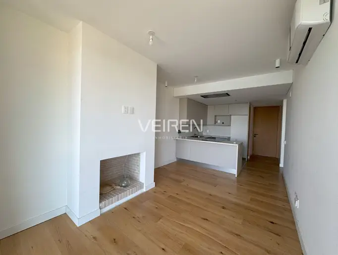 Apartamento de dos dormitorios con estufa y vista al lago en Well