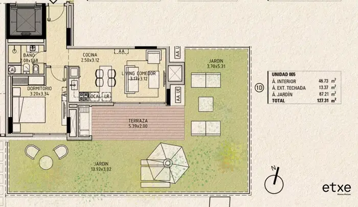 Apartamento en Venta 1 Dormitorio en La Guadalupe, La Barra.