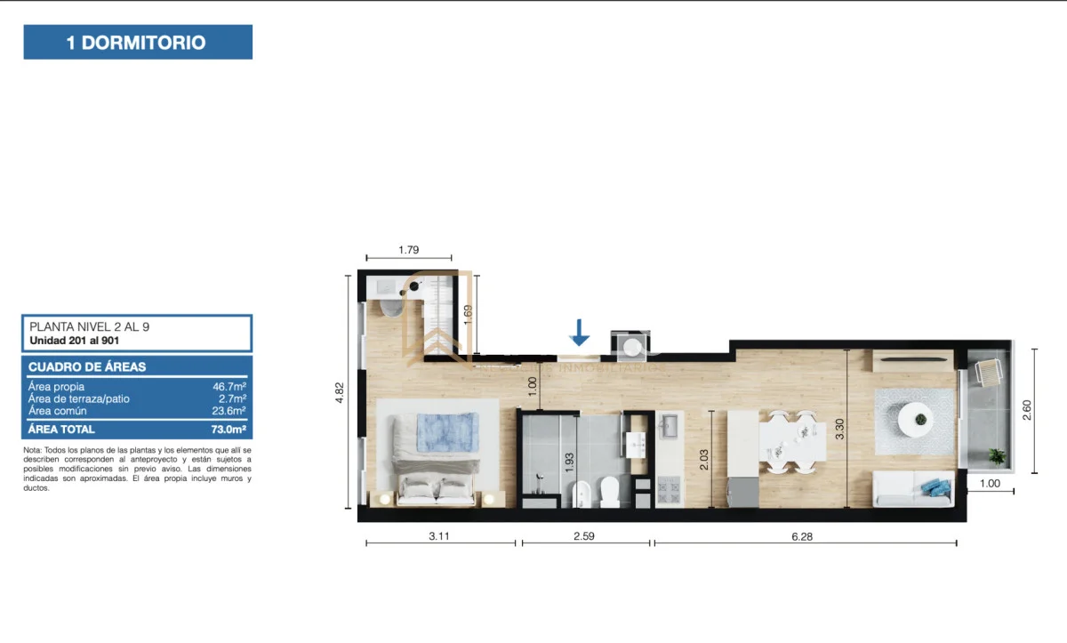 Apartamento en Tres Cruces, propiedad 249608 -Imagen 14