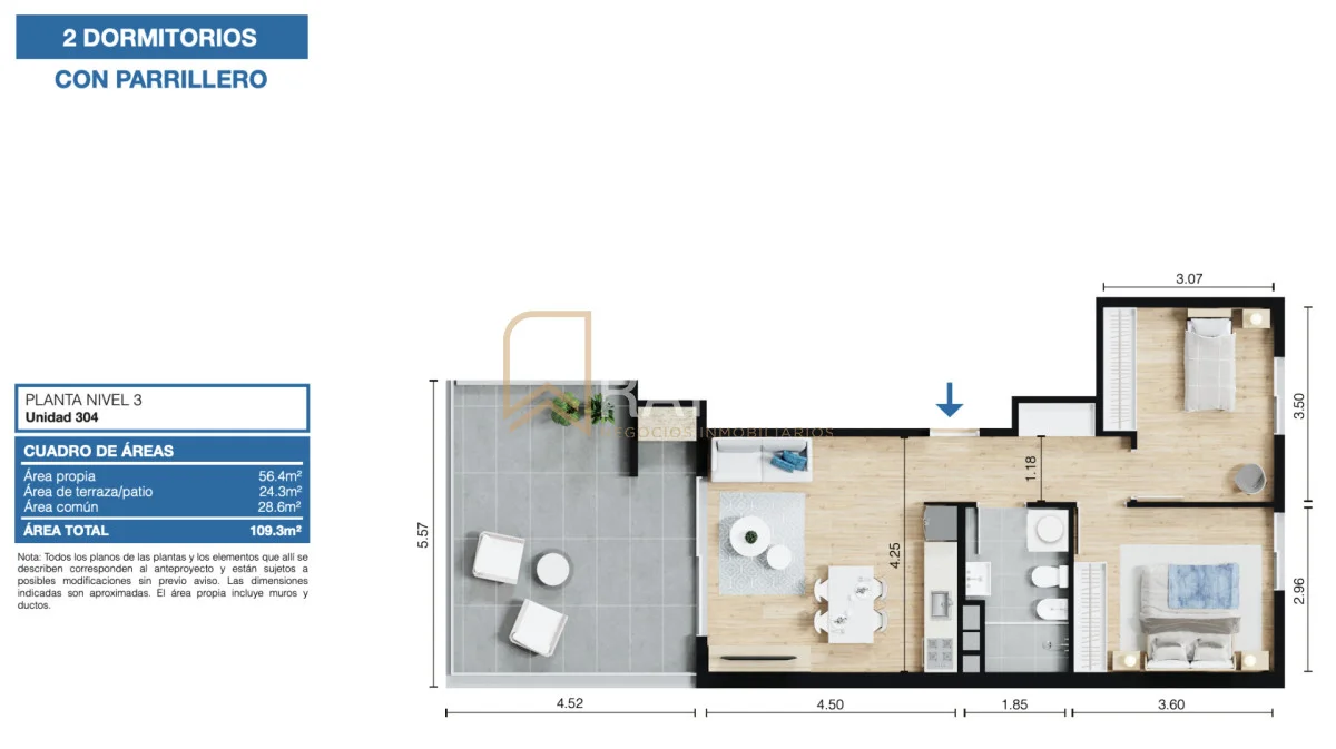 Apartamento en Tres Cruces, propiedad 249608 -Imagen 17