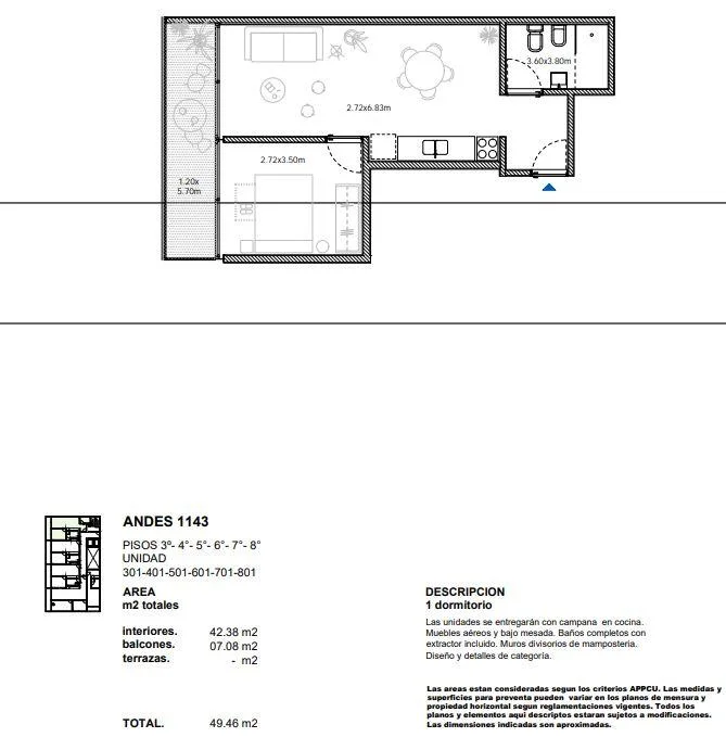 Apartamento en Barrio Sur, propiedad 288950 -Imagen 2