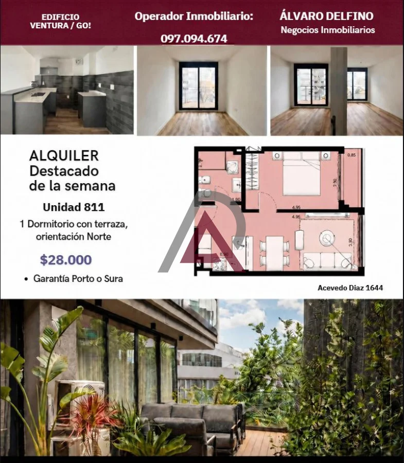 Apartamento en Tres Cruces, propiedad 272324 -Imagen 1