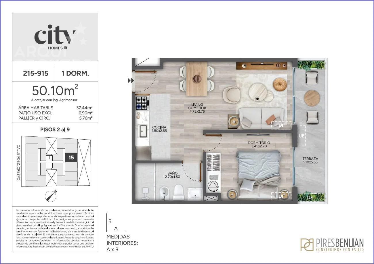 Apartamento en Cordón, propiedad 237128 -Imagen 5