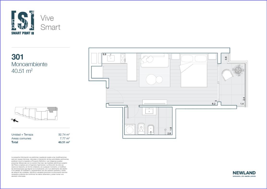Apartamento en Tres Cruces, propiedad 272443 -Imagen 2