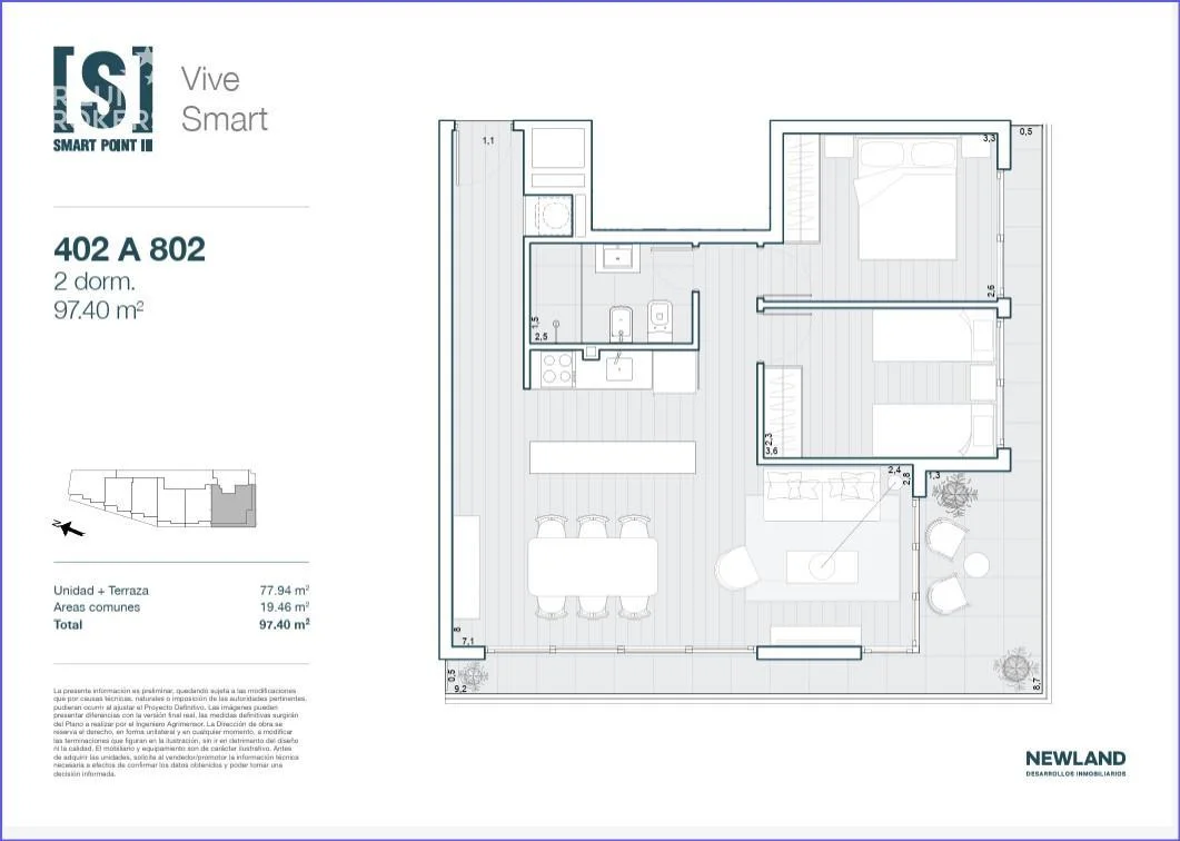 Apartamento en Tres Cruces, propiedad 272621 -Imagen 4
