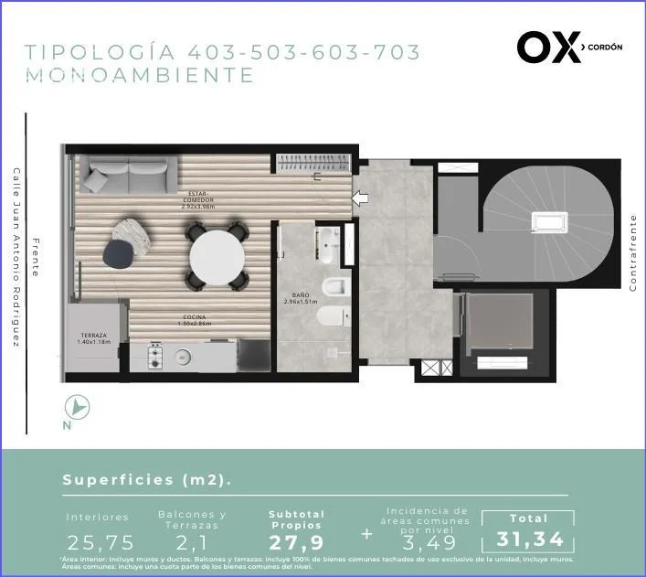 Apartamento en Cordón, propiedad 273167 -Imagen 2