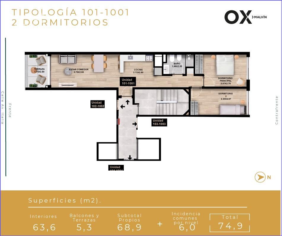 Apartamento en Malvín, propiedad 273172 -Imagen 2