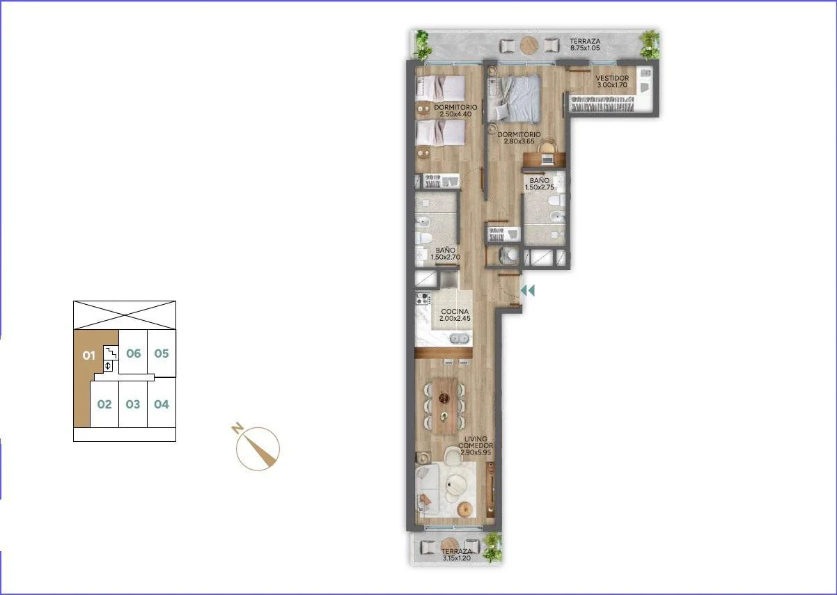 Apartamento en Punta Carretas, propiedad 283885 -Imagen 6