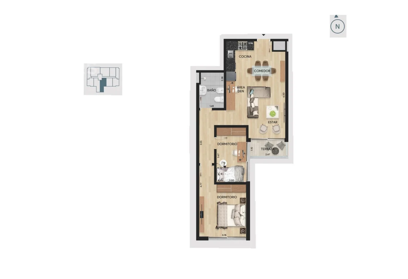 Apartamento en Parque Batlle, propiedad 284139 -Imagen 3