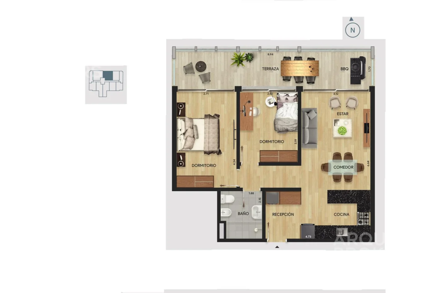 Apartamento en Parque Batlle, propiedad 284148 -Imagen 3